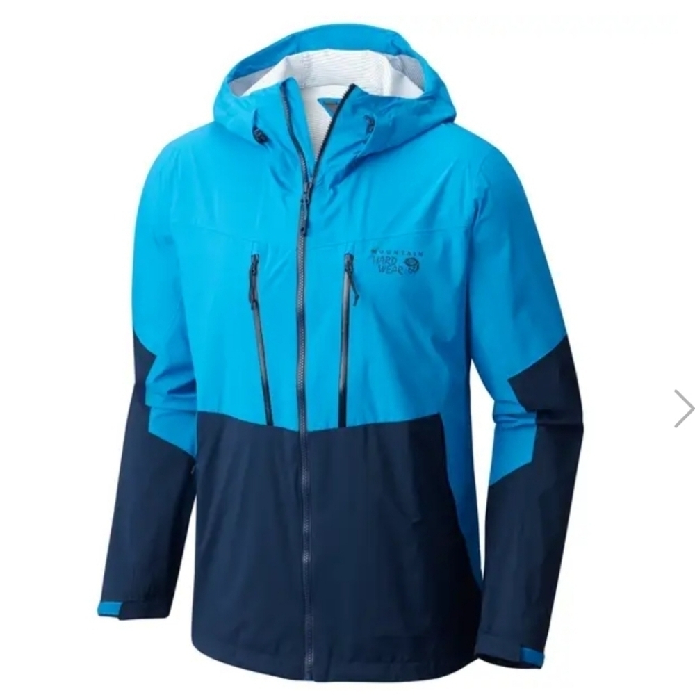 Mountain Hardwear ThunderShadow Jacket Blue Zip Up Coat Mens Size Medium